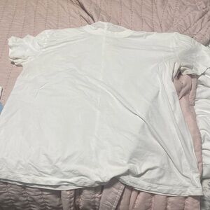 White lulu lemon All Yours Tee. Like new, worn once. Size 14